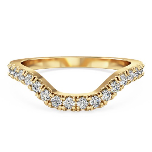 Verigheta cu Diamant/ Inel Eternity Dama Aur Galben 18kt cu Diamante Mici Taietura Rotunda Briliant in Setare Gheare-img1