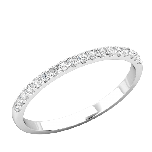 Verigheta cu Diamant/ Inel Eternity Dama Aur Alb 18kt cu Diamante Rotund Briliant in Setare Gheare, Latime 1.9mm-img1