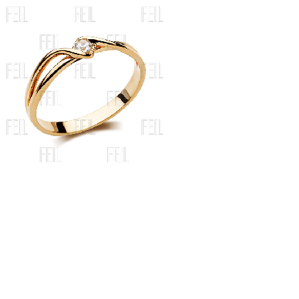 Inel de Logodna Solitaire Dama Aur Roz 14kt cu un Briliant Rotund, Sina Despicata